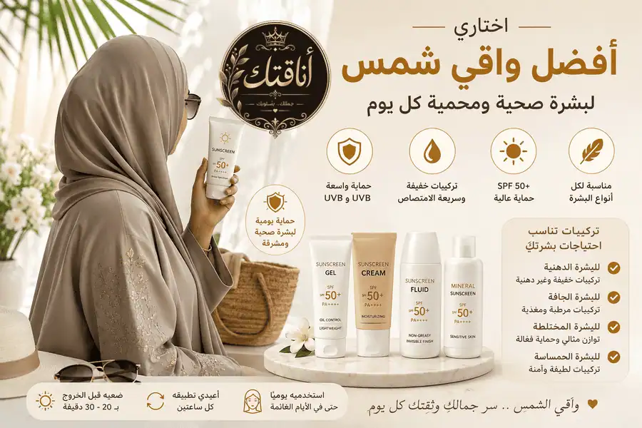 أفضل Sunblock واقي شمس حسب نوع البشرة وطريقة اختياره واستخدامه