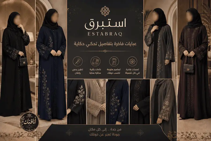 عبايات استبرق السعودية: أناقة فاخرة بتفاصيل تحكي حكاية