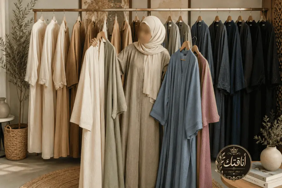 عبايات كتان: أناقة صيفية خفيفة لإطلالة راقية ومريحة